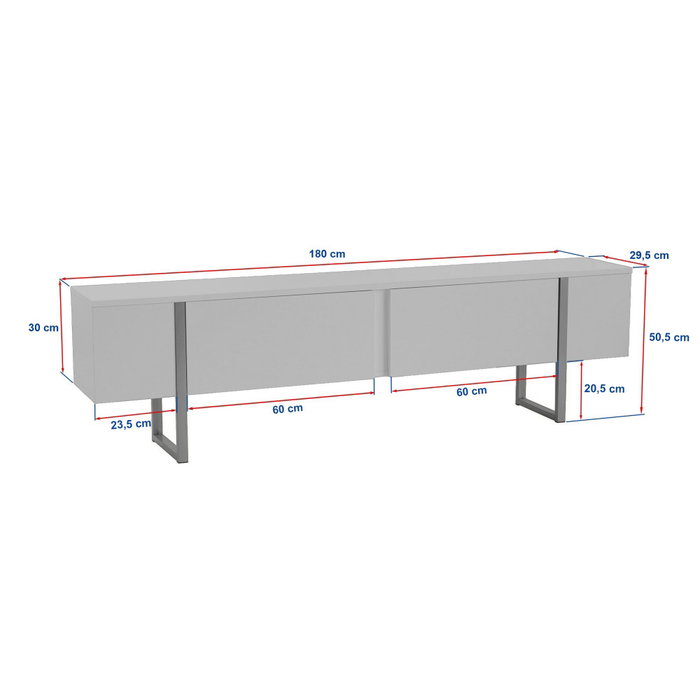 Nordure Mueble para TV Onera - Pino Atlántico, Negro